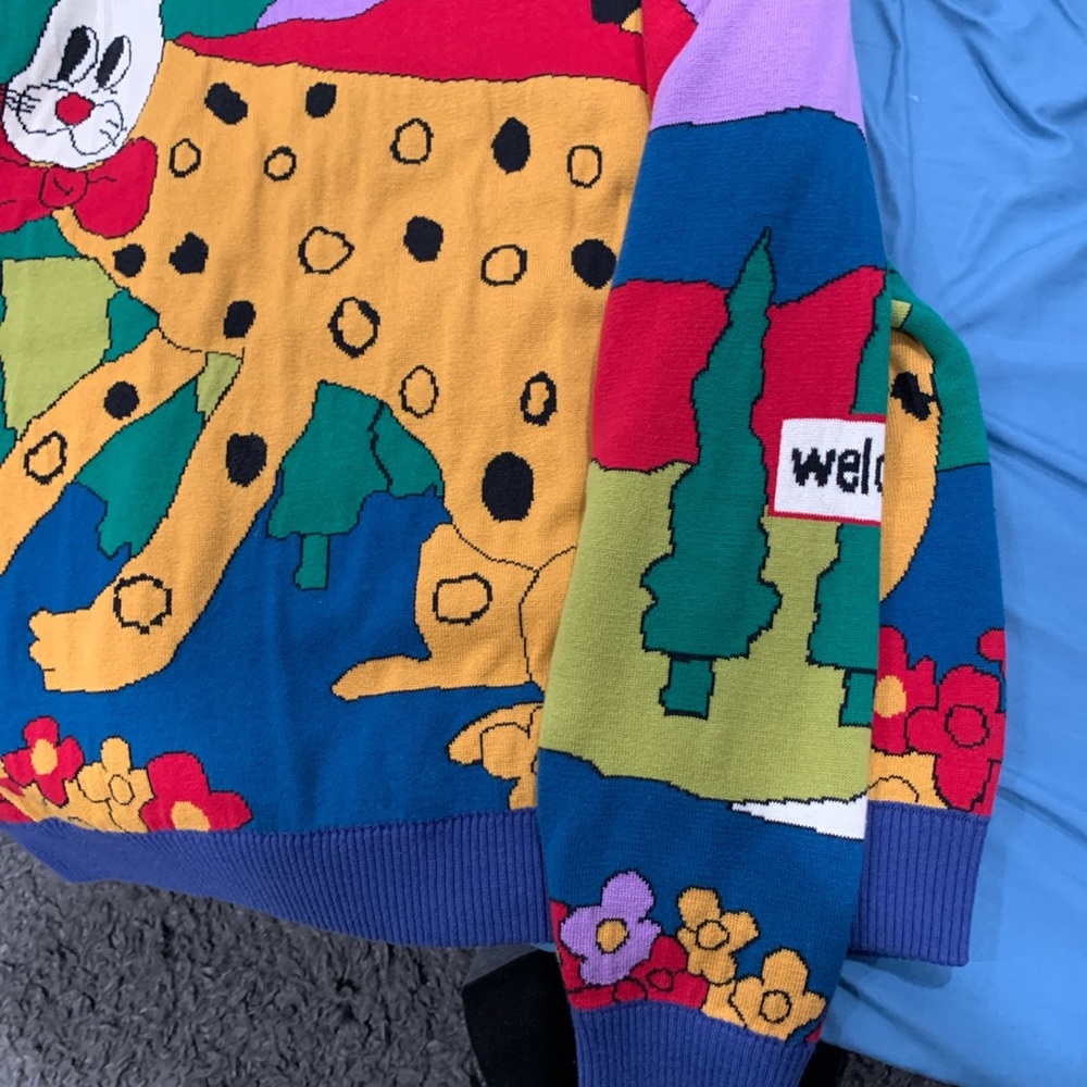 Colorful designed sweater